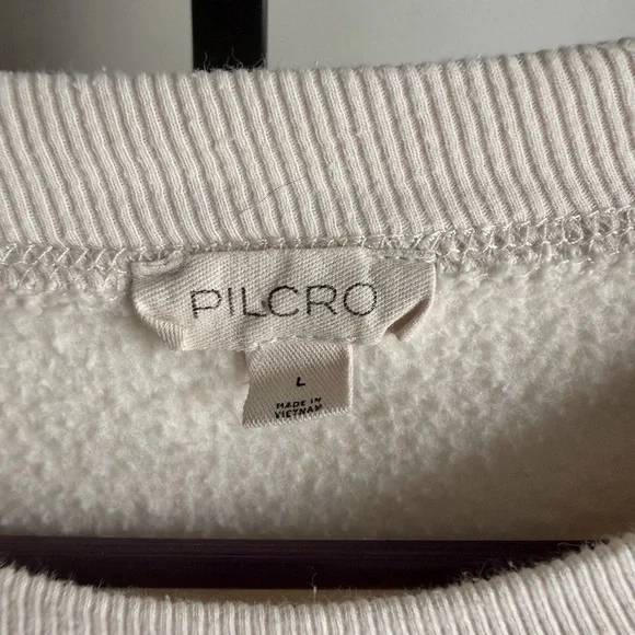 Pilcro by Anthropologie Sherpa Sweatshirt in Cream Teddy - Picture 3 of 3